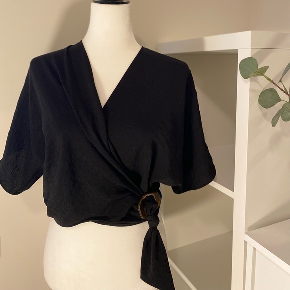 TOPSHOP wrap detail top - Picture 3 of 4